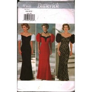 Butterick 3368 Vintage 1994 Misses Evening Dress Choker Sewing Pattern Size 6-12